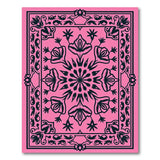 Ornate Pink Floral Mandala Area Rug