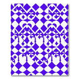Purple Bold Purple Geometric Diamond Area Rug