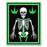 Green Tribal Skeleton Area Rug