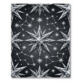 Silver Constellation Geometric Area Rug