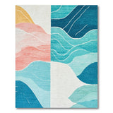 Multi-color and Patterns Sunset Waves Multi-Color Area Rug