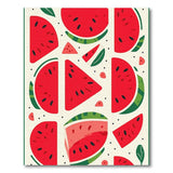 ODIKA Washable Watermelon Print Area Rug - Low Pile Non-Slip Nursery & Kitchen Décor