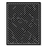 Geometric Modern Maze Black White Geometric Maze Area Rug
