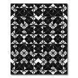 Black White Geometric Diamond No. 5 Area Rug