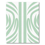 Mint Green Wavy Zebra Area Rug