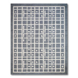 Geometric Modern Modern Grey Grid Geometric Area Rug