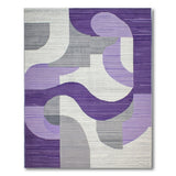 Purple Geometric Modern Purple Grey Abstract Geometric Area Rug