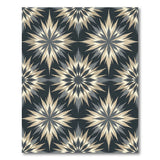 Grey Grey Starburst Geometric Area Rug