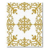 Gold Ornate Filigree Frame Area Rug