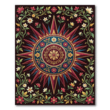 Ornate Sunburst Floral Medallion Rug