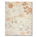 Peach Blossom Beige Floral Area Rug
