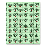 Whimsical Christmas Tree Silhouette Pattern Rug