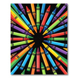 Colorful Crayon Burst Kids Area Rug