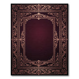 Luxury Purple Ornate Filigree Border Area Rug
