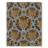 Multi-color and Patterns Leopard Face Pattern Area Rug