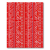 Red Bold Red Geometric Line Area Rug