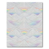 Pastel Rainbow Contour Wave Area Rug