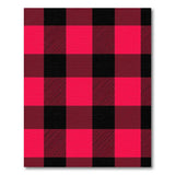 Bold Black Red Pink Plaid Check Area Rug