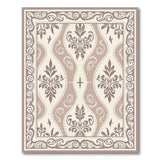 Floral Vintage Elegant Beige Damask Floral Area Rug
