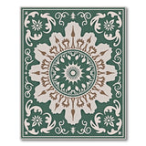 Traditional Persian Emerald Mandala Persian Area Rug
