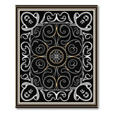 Ornate Black and White Ornate Black White Medallion Area Rug