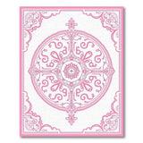 Traditional Persian Pink Ornate Floral Medallion Rug