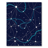 Blue and Teal Teal Constellation Star Map Area Rug