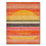 Vibrant Sunburst Stripe Area Rug