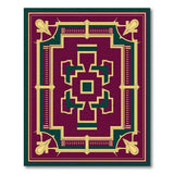 Purple Geometric Art Deco Area Rug