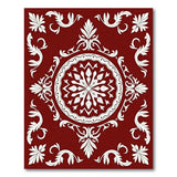 Red Opulent Red Persian Floral Medallion Rug