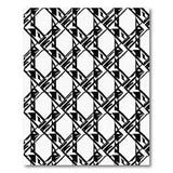Black White Geometric Diamond Lattice Area Rug