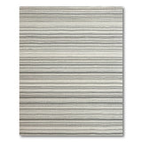 Black White Striped Geometric No. 7 Area Rug