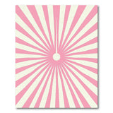 Pink Pink Sunburst Geometric Area Rug