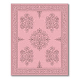 Elegant Pink Ornate Floral Area Rug