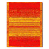 Bold Red-Orange Gradient Geometric Rug