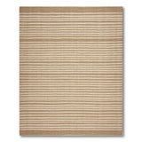 Beige Tan Striped Woven Jute Rug