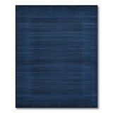 Blue and Teal Navy Blue Framed Border Area Rug