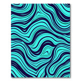 Teal Wave Abstract No. 8 Area Rug
