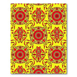 Vibrant Yellow Persian Medallion Area Rug