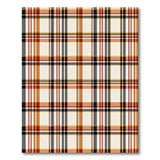 Rustic Plaid Area Rug in Red Orange Black