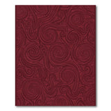 Deep Red Swirl Abstract Area Rug