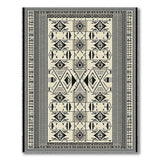 Heritage Tribal Bold Black White Tribal Geometric Area Rug