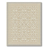 Beige Geometric Lattice Area Rug