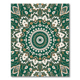 Emerald Mandala Boho Area Rug