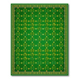 Emerald Green Shamrock Clover Area Rug