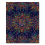 Vibrant Rainbow Boho Floral Area Rug