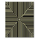 Bold Yellow Geometric Line Area Rug