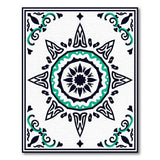 Teal Mandala Starburst Area Rug