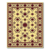 ODIKA Beige Persian Floral Medallion Rug