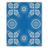 Navy Blue Mandala Floral Area Rug
